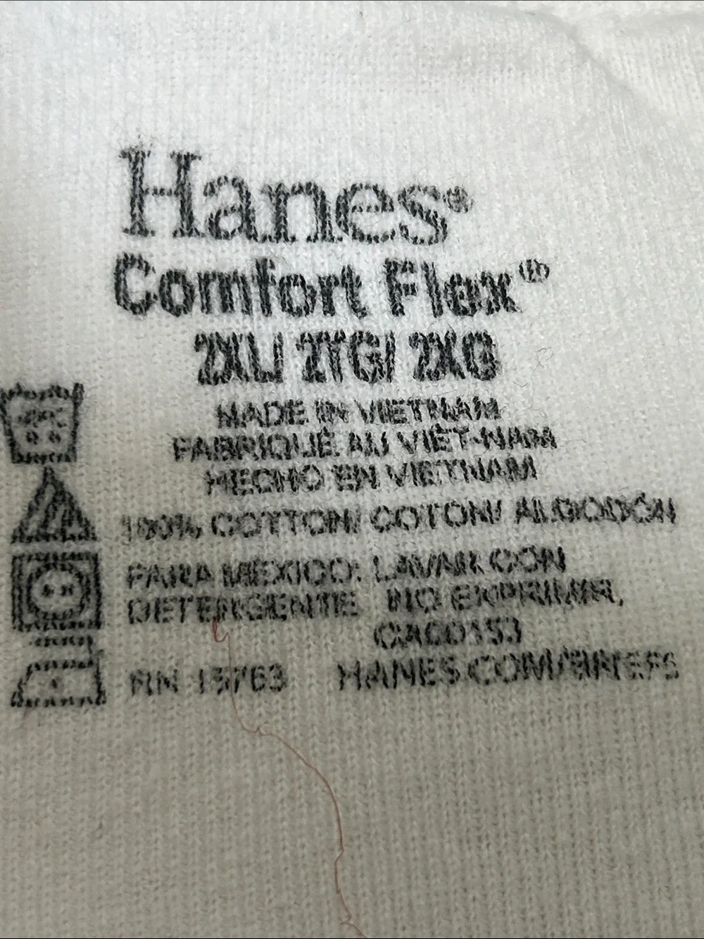 Hanes Men's White Comfort Flex 2XL/TG Briefs- 6 Pack